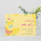 BESONDERE VERANSTALTUNG: Schmetterlinge 6L Einladung (Stehend Vorderseite)