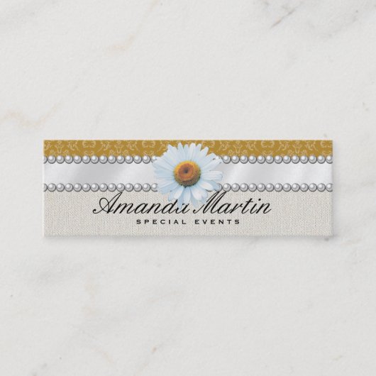 Besondere Veranstaltungen | Klassisches Gelb Mini Visitenkarte (Vorderseite)