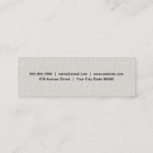 Besondere Veranstaltungen | Klassisches Gelb Mini Visitenkarte (Rückseite)