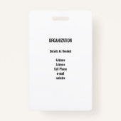 BESONDERE WAHLVERANSTALTUNG - ABZEICHEN SICHERHEIT AUSWEIS (Rückseite)