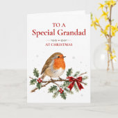 Besondere Weihnachtskarte für Opa Karte (Gelbe Blume)