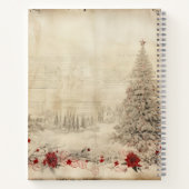 Besondere Weihnachtsrezepte. Kiefern und Schnee Notizblock (Rückseite)