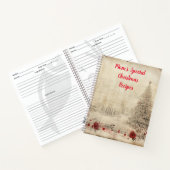 Besondere Weihnachtsrezepte. Kiefern und Schnee Notizblock (Innenseite)