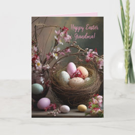 BESONDERE WISHER GRANDMA EASTER CARD DANKESKARTE