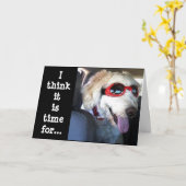 BESONDERE WÜNSCHE DIESES HUNDES FÜR U SIND *70* KARTE (Gelbe Blume)