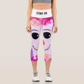 Besondere Yoga-Leggings Capri Leggings (Vorderseite)