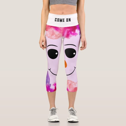 Besondere Yoga-Leggings Capri Leggings (Vorderseite)