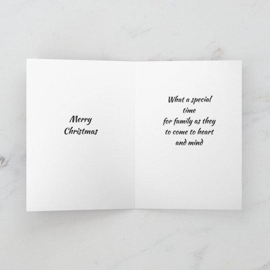 *BESONDERE ZEITEN - BESONDERE *FAMILIE* MERRY CHRI KARTE (Innenseite)