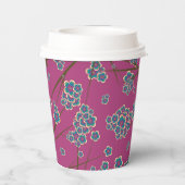 Besondere Zweige 8oz. Boysenberry Paper Cups Pappbecher (Rückseite)