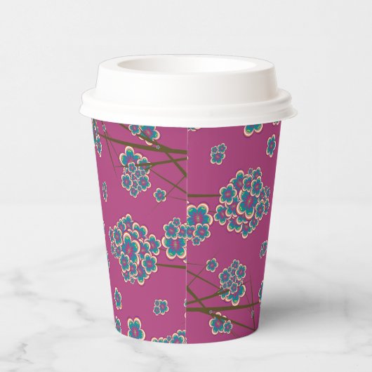 Besondere Zweige 8oz. Boysenberry Paper Cups Pappbecher (Rechts)