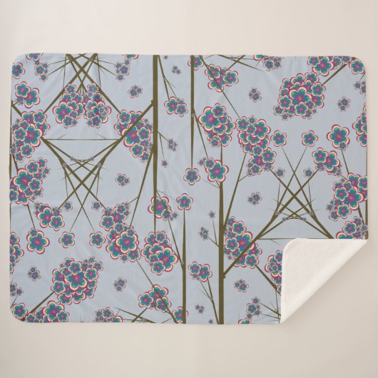 Besondere Zweige Sky Sherpa Blanket Sherpadecke (Vorderseite (Horizontal))