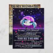 Besonderer Brief an mein Ehemann | Innendekoration Einladung (Vorne/Hinten)