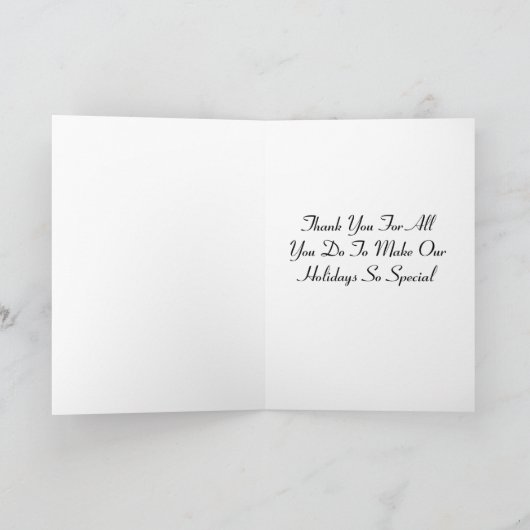 Besonderer Dank an die Weihnachtskönigin Dankeskarte (Innenseite)