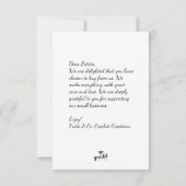 BESONDERER DANK FÜR IHRE KUNDENkarte Dankeskarte (Rückseite)