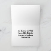 "BESONDERER GEBURTSTAG 16." für SIE! Karte (Innenseite)