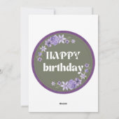 besonderer Geburtstag  Einladung (Rückseite)