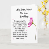 BESONDERER GEBURTSTAG FÜR MEINE *BESTE FREUNDIN* K KARTE (Gelbe Blume)