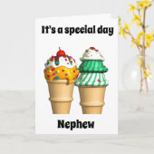 **BESONDERER GEBURTSTAG** SONDERJAHR "SONDERNEPHEW KARTE (Gelbe Blume)