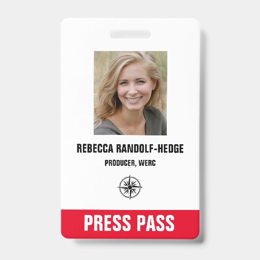 BESONDERES EREIGNIS PRESSEPASS - Foto I.D. Ausweis (Vorderseite)