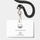 BESONDERES GOLF EVENT SECURITY ABZEICHEN AUSWEIS (Rückseite mit Lanyard)
