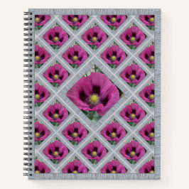 Besonderes Notebook mit Magenta Poppies Notizblock