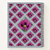 Besonderes Notebook mit Magenta Poppies Notizblock (Rückseite)