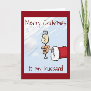 "BESONDERES TOAST FÜR **MY HUSBAND** BEI CHRISTMAS FEIERTAGSKARTE