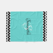 Besonders angefertigt mit Ihrem Namen u. Initiale Fleecedecke (Vorderseite (Horizontal))