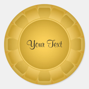 Besonders anzufertigen Band-gelber freier Raum Runder Aufkleber