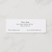 Besonders anzufertigen Lesebaum-MiniLesezeichen Mini Visitenkarte (Rückseite)