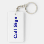 Besonders anzufertigen Schinken-Radio-beweglicher Schlüsselanhänger (Rückseite)