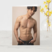 Besonders Asiatische Grußkarte Karte (Gelbe Blume)