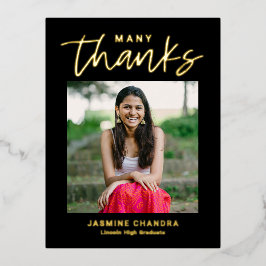 Besonders Coole FOIL Vielen Dank Postcard Folien Feiertagspostkarte