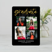 Besonders Cooler Foil-Abschluss bearbeitbare Farbe Folieneinladung (Stehend vorne)