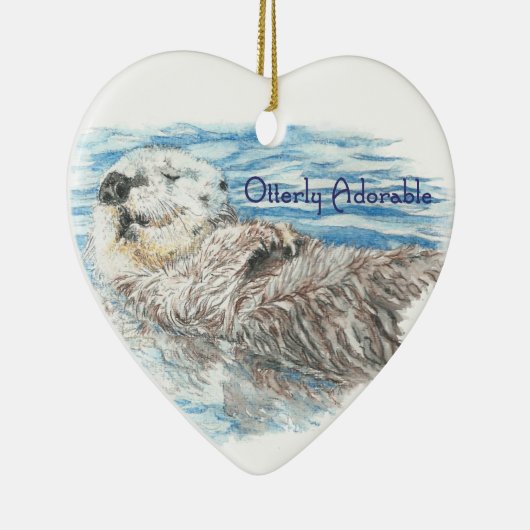 Besonders erfreulich Humorales Niedliches Otter Ti Keramikornament (Rechts)