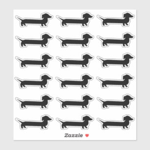 Besonders lange Dackel-Hunde Aufkleber