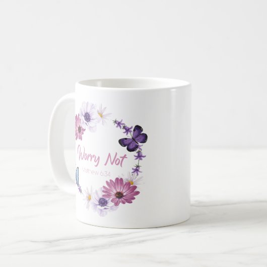 Besorgnis erregend ist nicht die Christliche Glaub Kaffeetasse (Vorderseite Links)