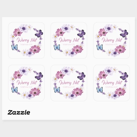 Besorgnis erregend ist nicht die Christliche Glaub Quadratischer Aufkleber (Blatt)