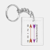 "Besorgnis erregend" Schlüsselanhänger (Vorderseite links)