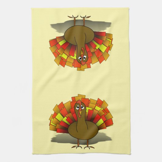 Besorgnis erregender Erntedank der Türkei Geschirrtuch (Vertikal)