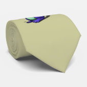 Besorgnis erregender Lila Dragon-Cartoon Krawatte (Gerollt)