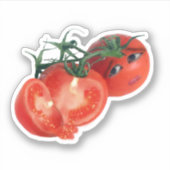 Besorgte Cherrytomate Aufkleber (Vorderseite)