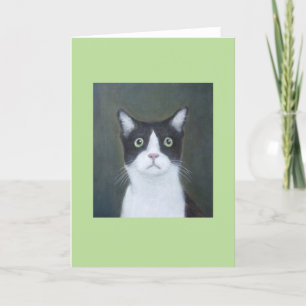 Besorgte Katzen-Grußkarte Karte