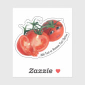Besorgte Kirschtomate Aufkleber (Blatt)