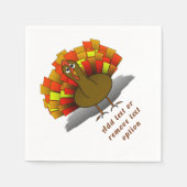 Besorgter Truthahn Thanksgiving Serviette (Vorderseite)