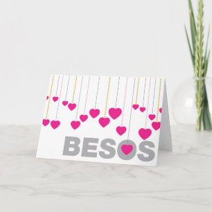Besos Grußkarte zum Ausfüllen Karte