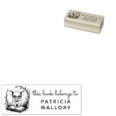 Bespectacled Baby Piglet Reading Library Gummistempel (Stempel)