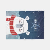 Bespectacled Polar | Mit Monogramm Fleecedecke (Vorderseite (Horizontal))