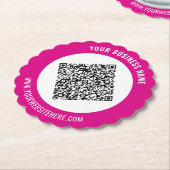 Bespitzelte Werbe-QR-Code-Papieruntersetzer Beispi Untersetzer (angewinkelt)