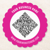 Bespitzelte Werbe-QR-Code-Papieruntersetzer Beispi Untersetzer (Vorderseite)
